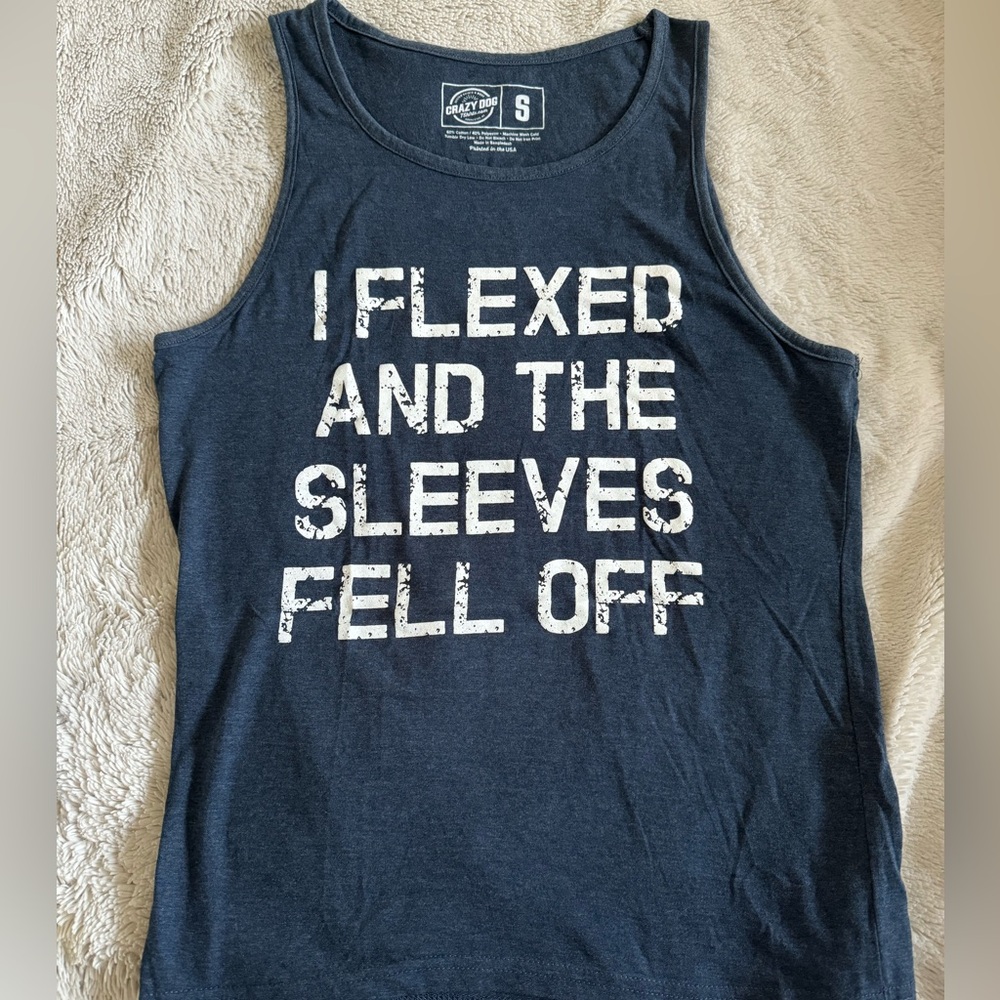 I Flexed and the Sleeves Fell Off funny tank top